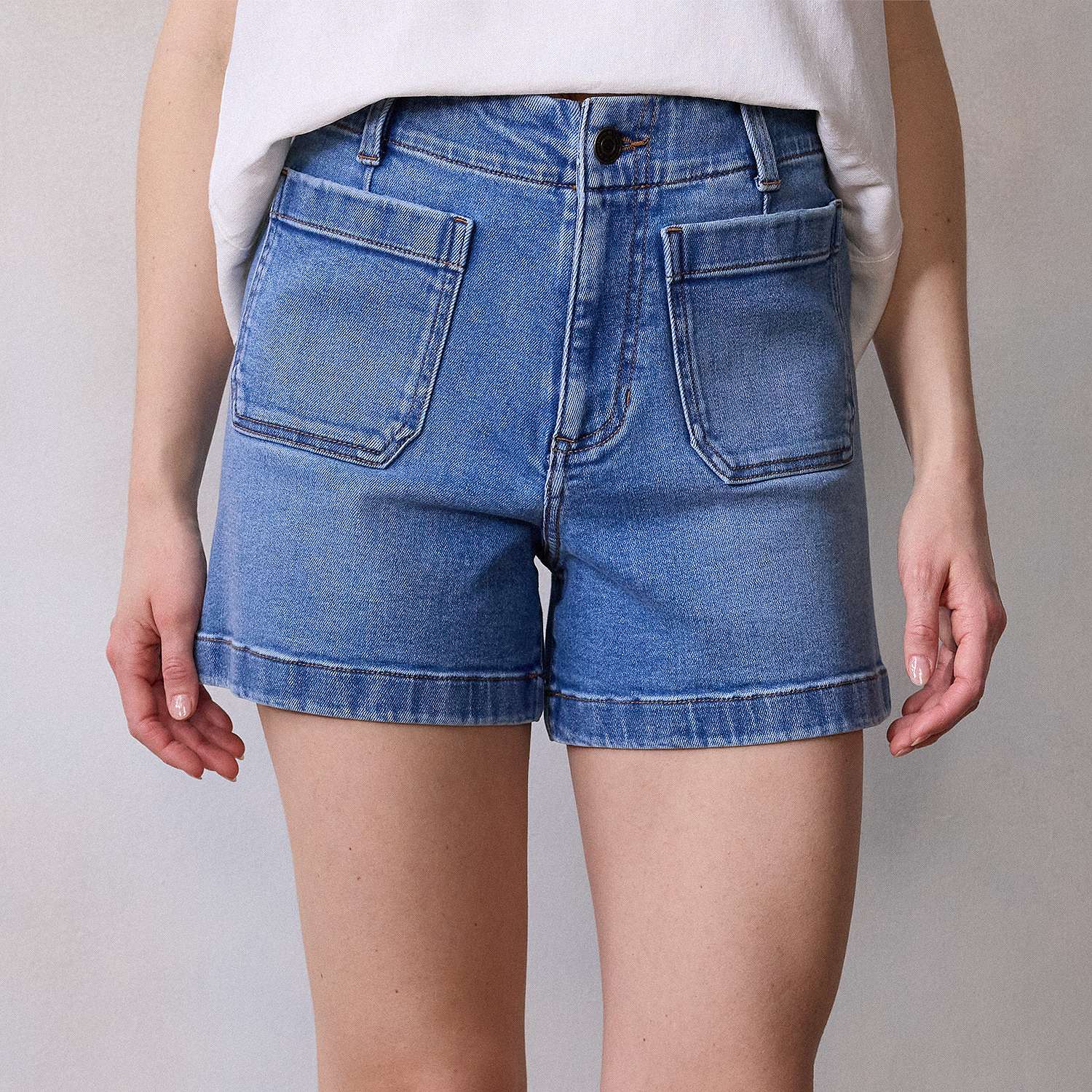 Women's Mid-Rise Slim Fit 4" Denim Shorts (BUY 2 FREE SHIPPING)
