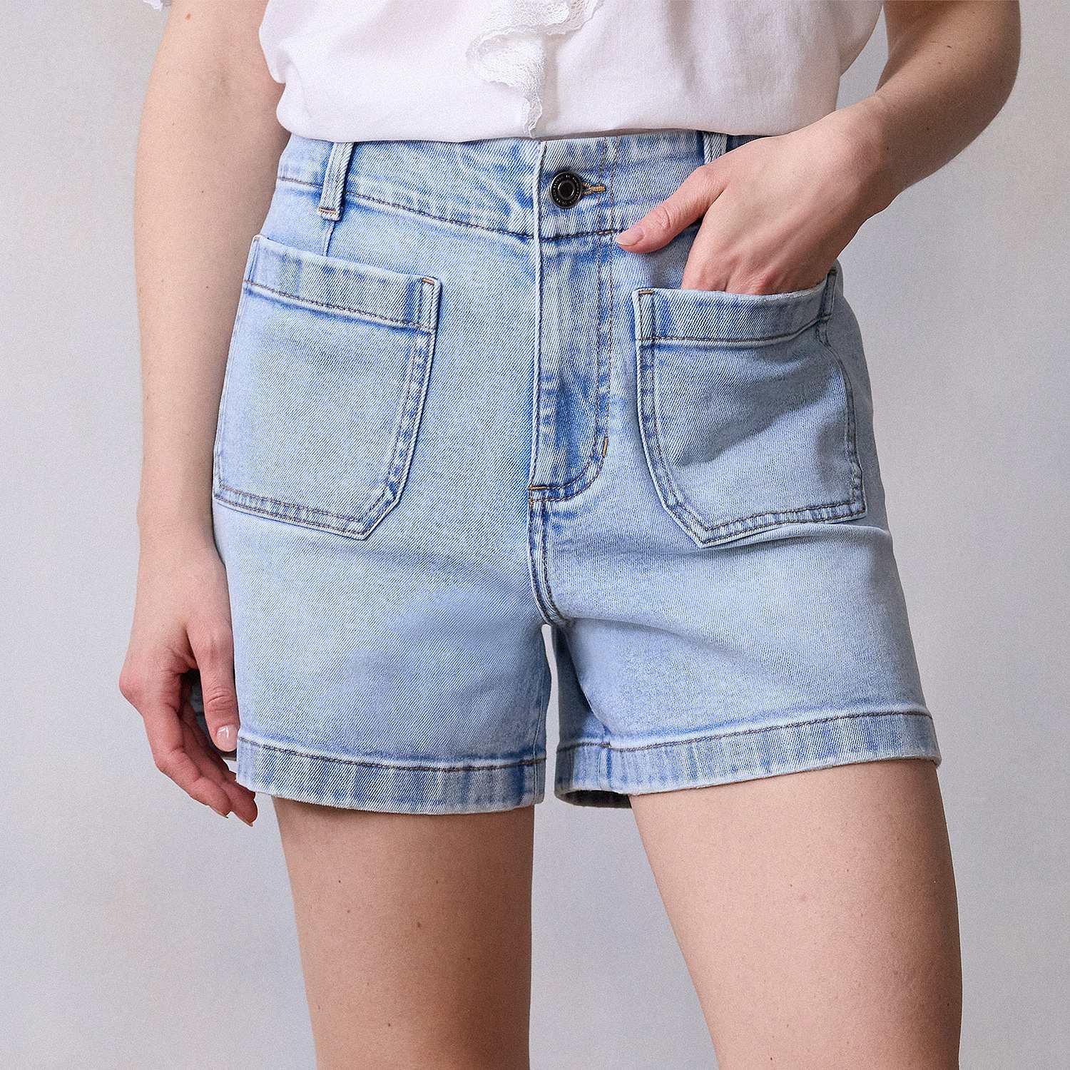 Women's Mid-Rise Slim Fit 4" Denim Shorts (BUY 2 FREE SHIPPING)