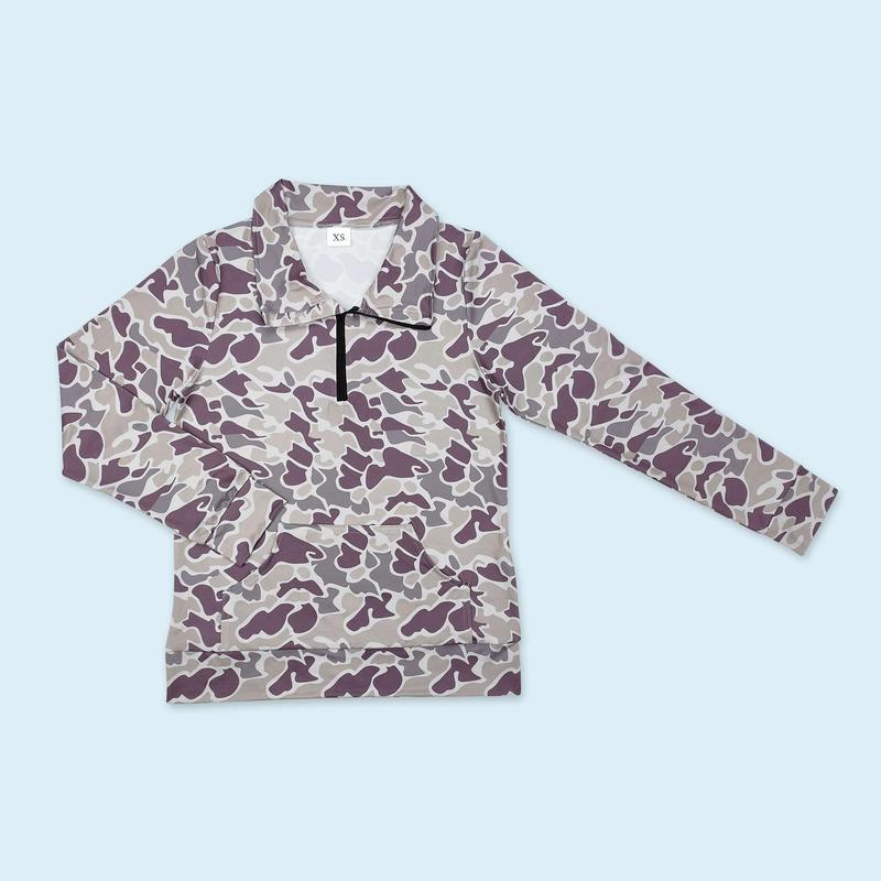 Women's camouflage hunting season pullover top