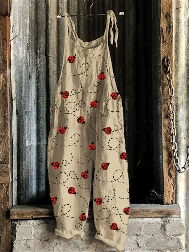  Loose casual jumpsuit with fun print