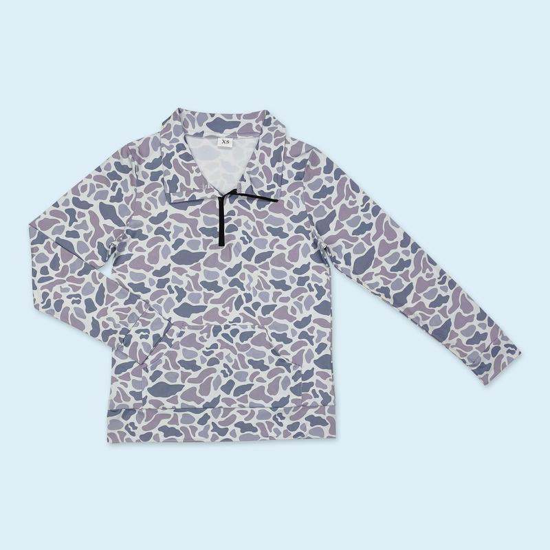 Women's camouflage hunting season pullover top