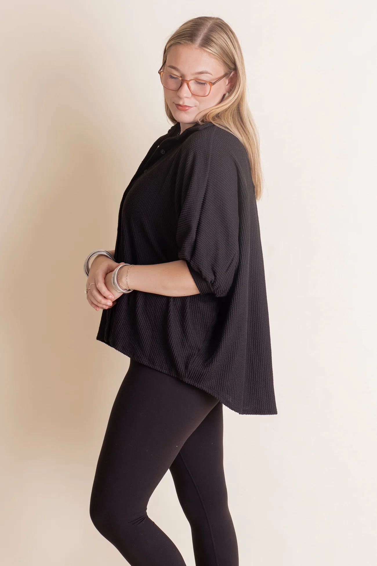 Women's Seasons Ribbed Button Down Top(Buy 2 Free Shipping)