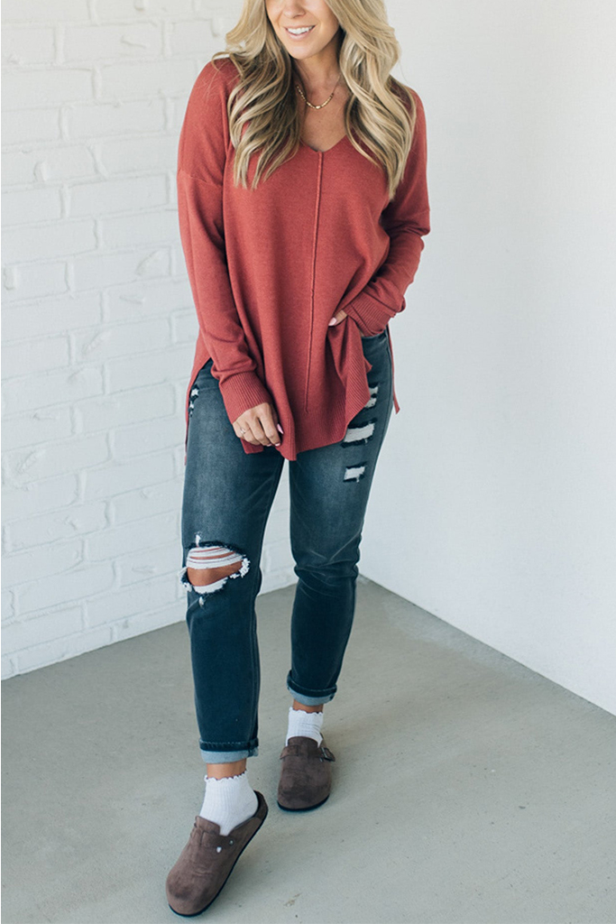 So Soft Seam Front Sweater