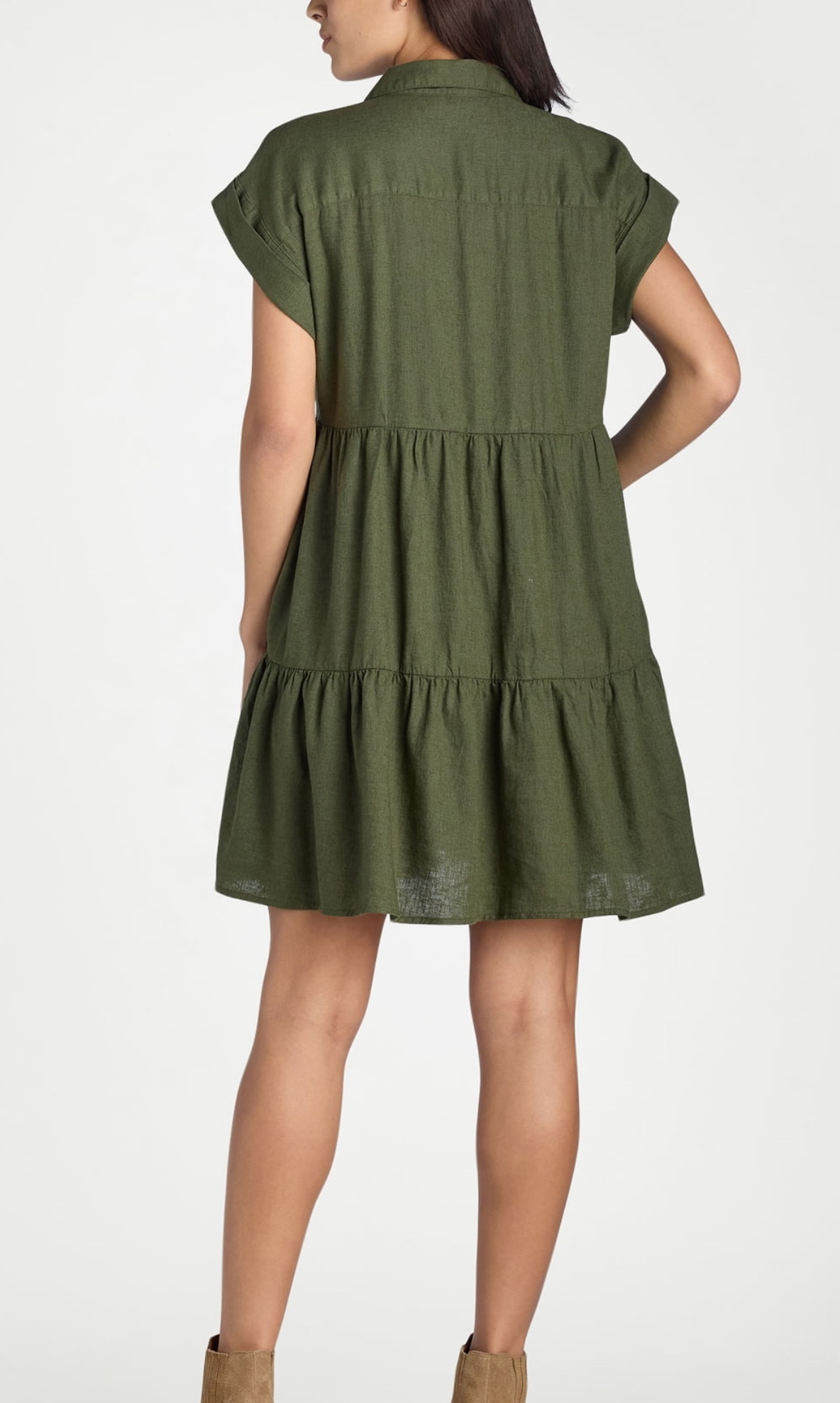 Women's Tiered Mini Shirt Dress (Buy 2 Free Shipping)