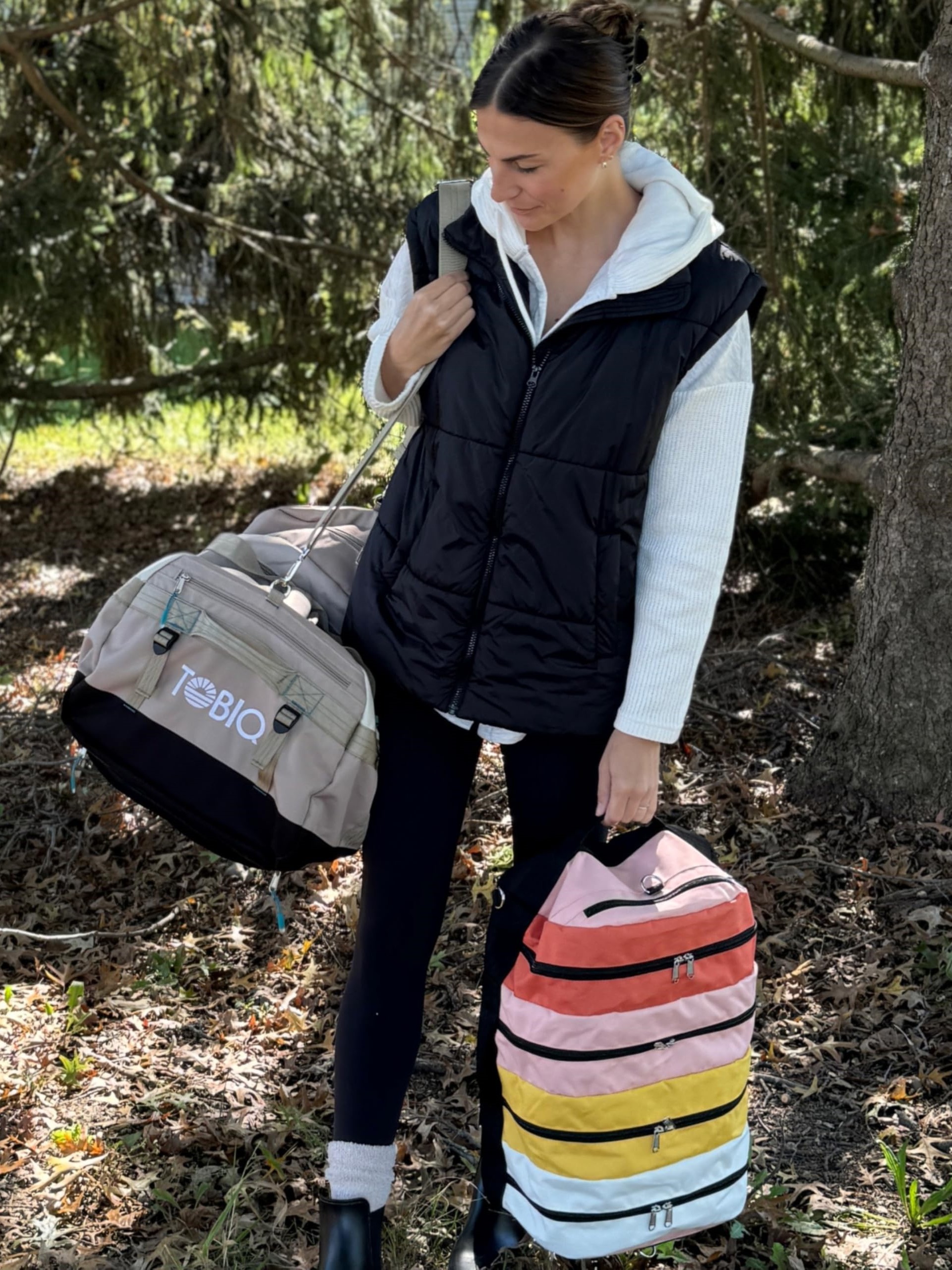 Women's Oversized Stand Collar Puffer Vest Lightweight with Pockets