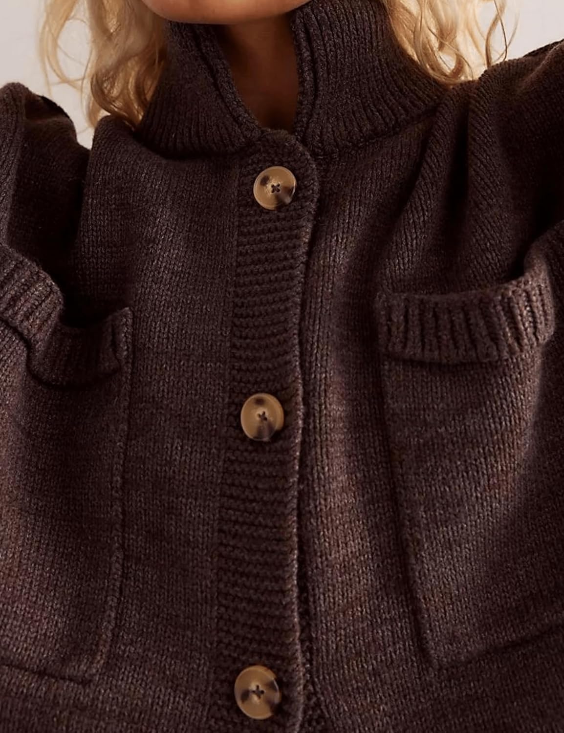 Fall Button Down Knit Casual Loose Cardigan Coat
