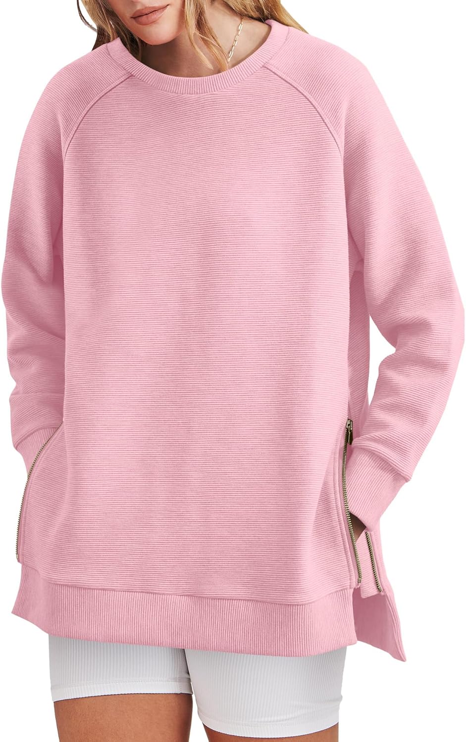 Women‘s Oversized Sweatshirt Crewneck Long Sleeve Tunic Pollover Shirts