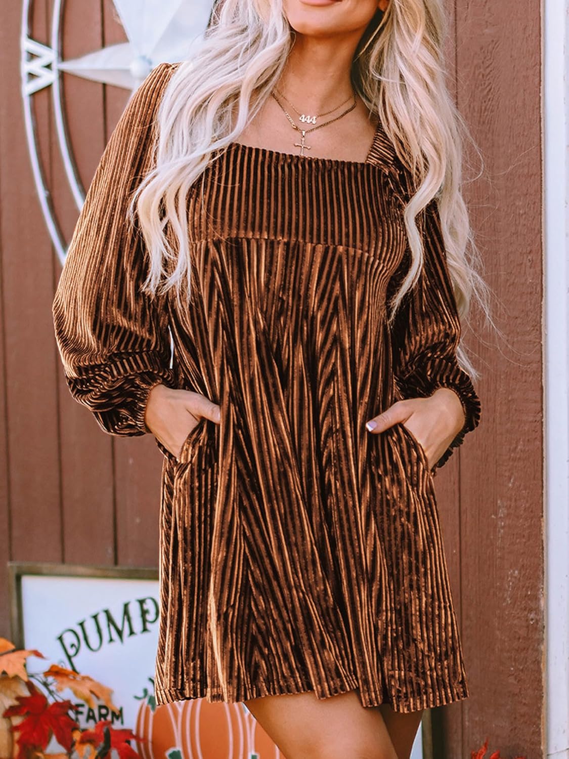 Square Neck Velvet Mini Dress