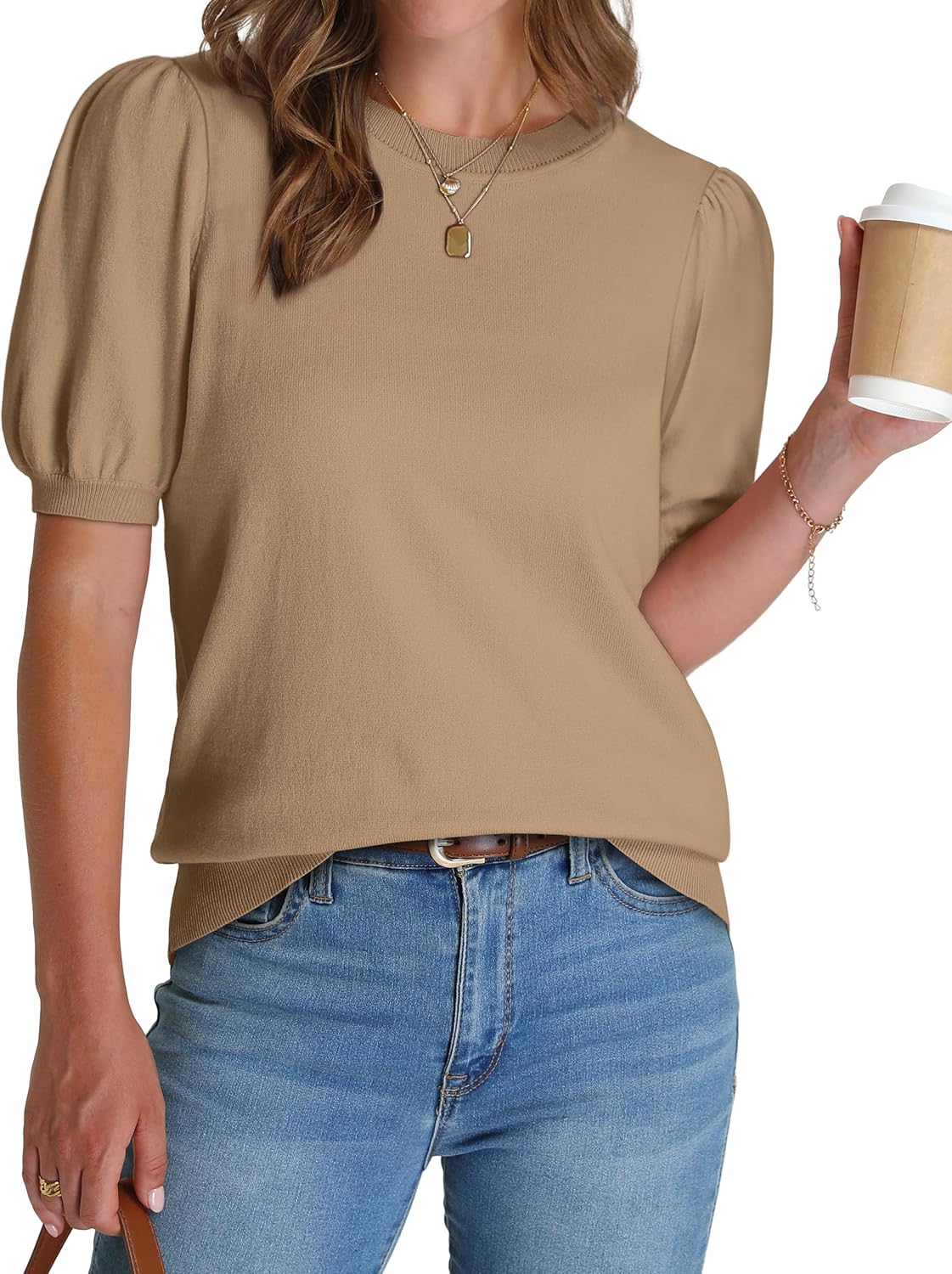 Women's Puff Short Sleeve Spring Summer Tops