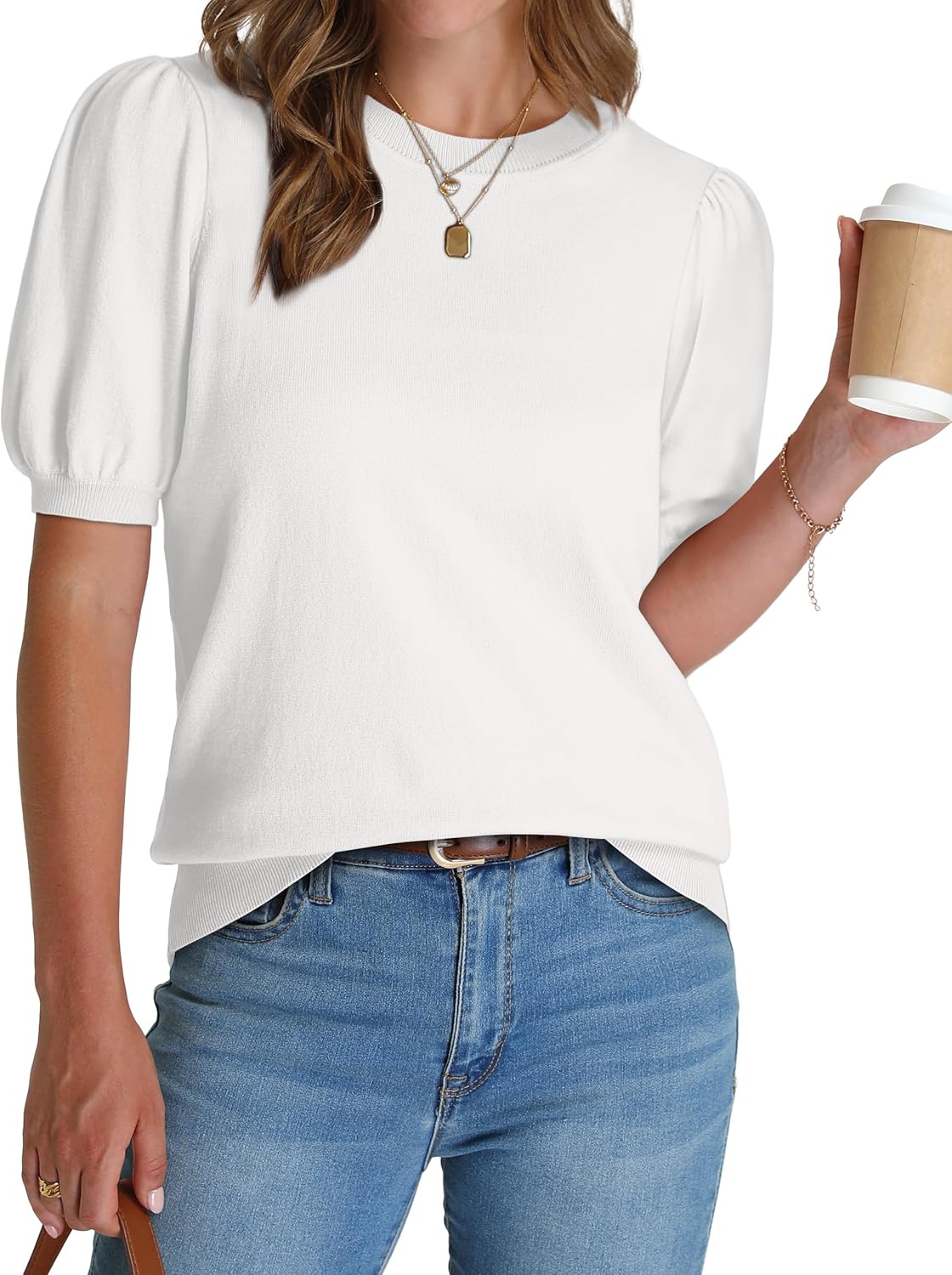 Women's Puff Short Sleeve Spring Summer Tops