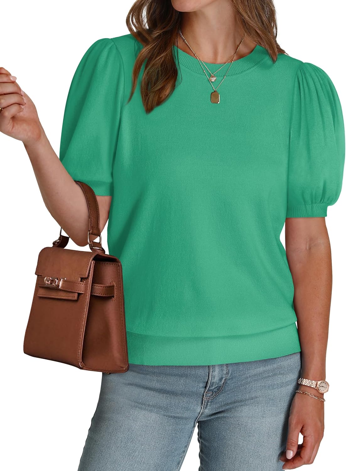 Women's Puff Short Sleeve Spring Summer Tops