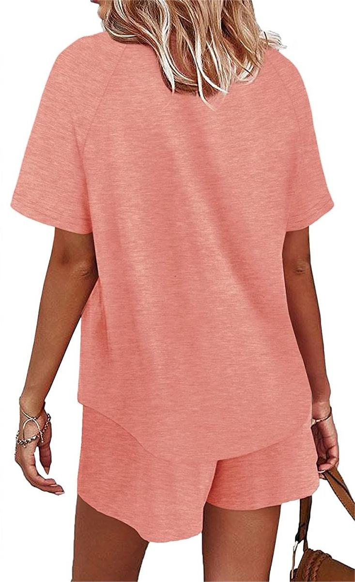 Women's Button Down Top and Shorts Lounge Set Sweatsuits