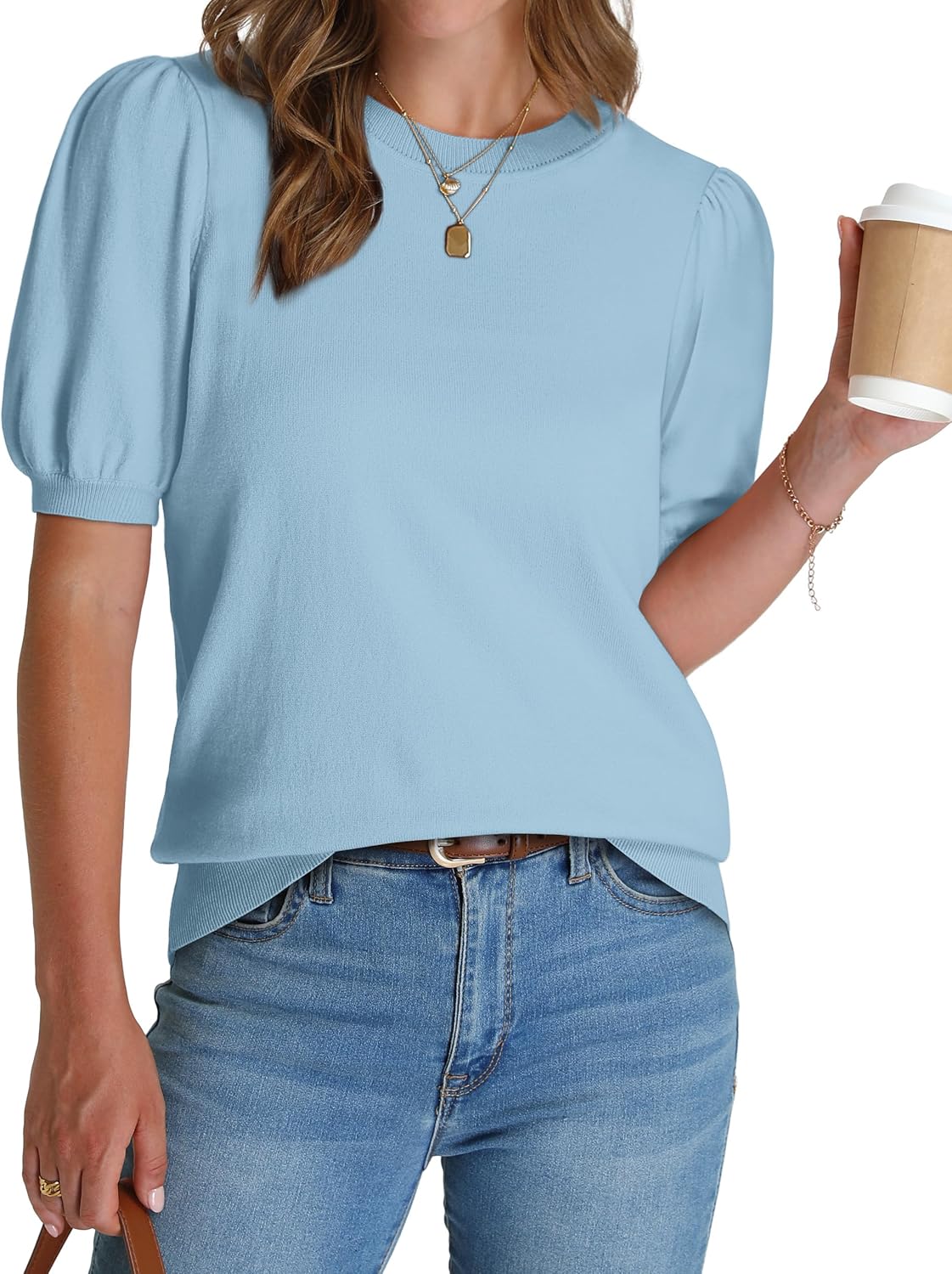 Women's Puff Short Sleeve Spring Summer Tops