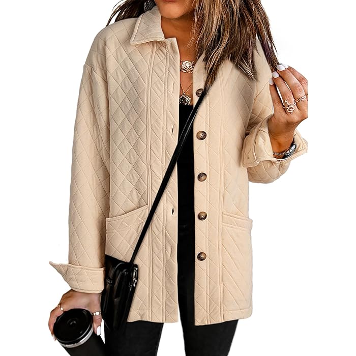 ✨Women's  Casual Button Down Long Sleeve Quilted Jackets (Buy 2 Free Shipping)
