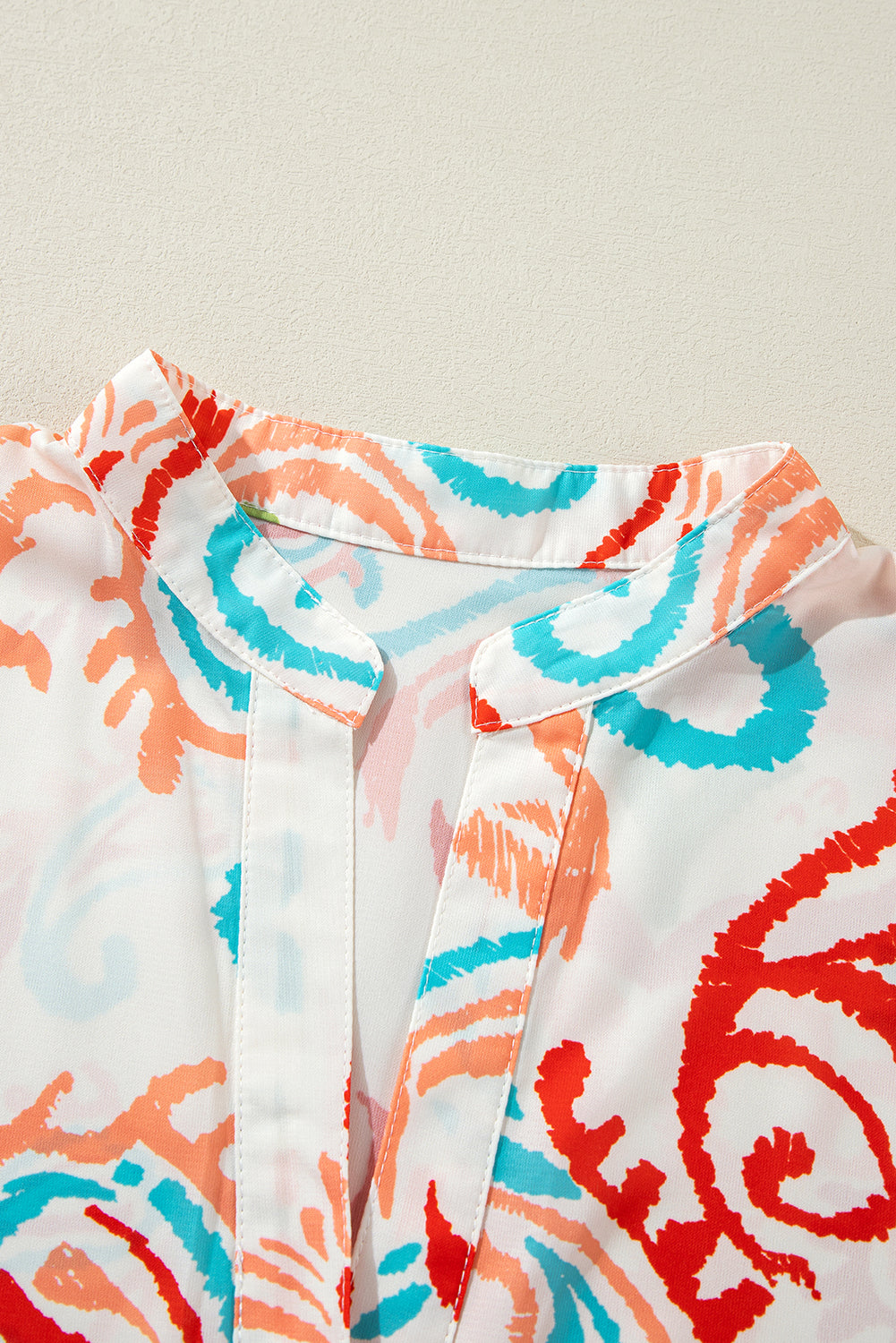 Women's Print Boho Button 3/4 Sleeve Tiered Babydoll Dress