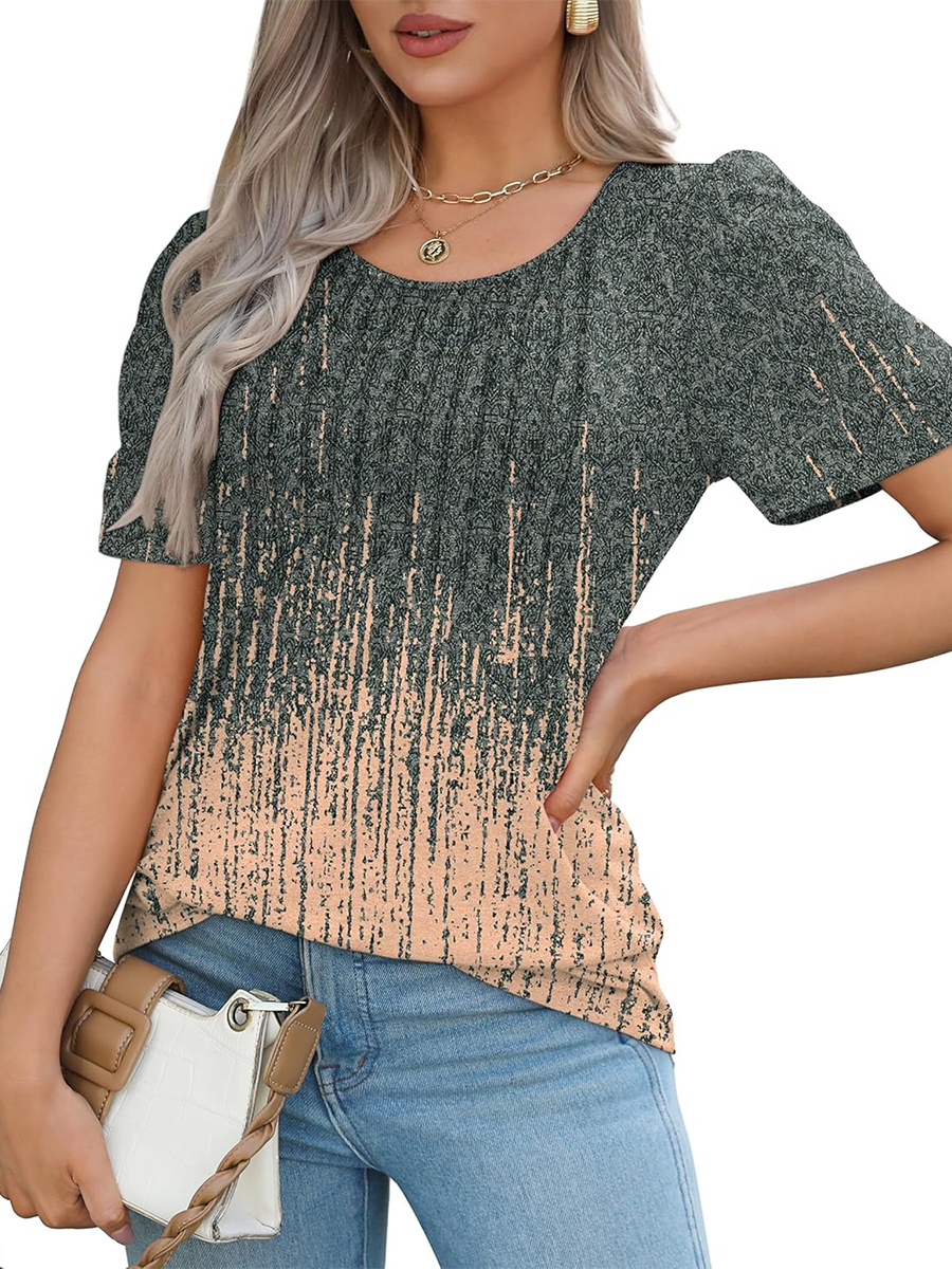 Limited time sale🔥Women Summer Pleated Short Sleeve Tunic Blouses Tops(Buy 3 Free Shipping)