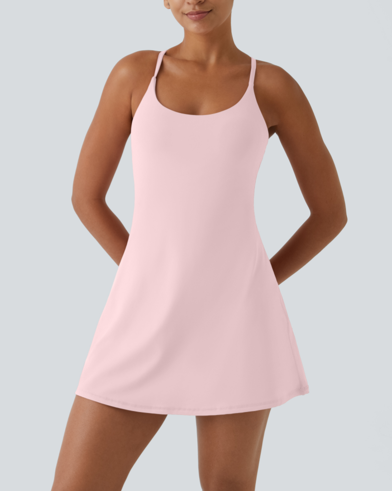 ✨Women's Backless Tummy Sculpting Sports Dress With Built-in Shorts (Buy 2 Free Shipping)