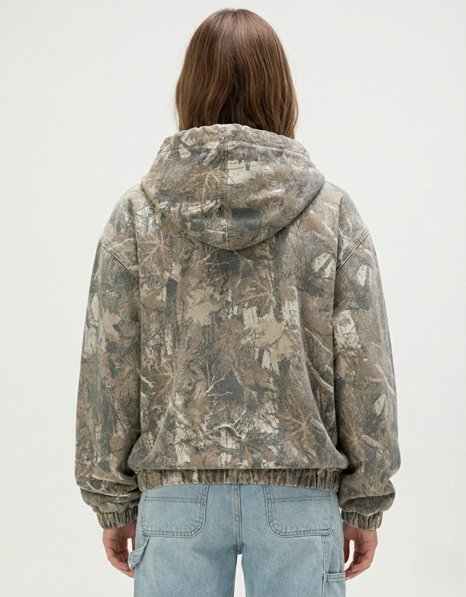 Women's Oversized Hooded Twill Jacket (buy 2 free shipping)