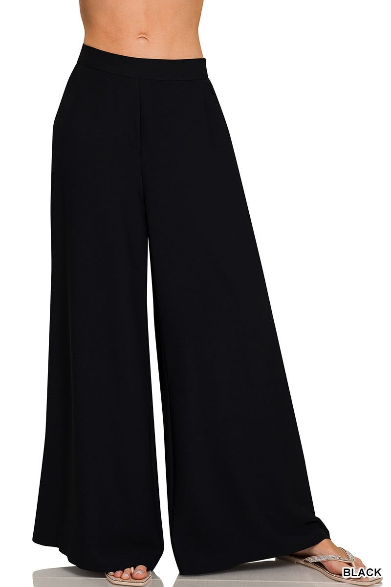 Relaxed Fit Wide Leg Pants