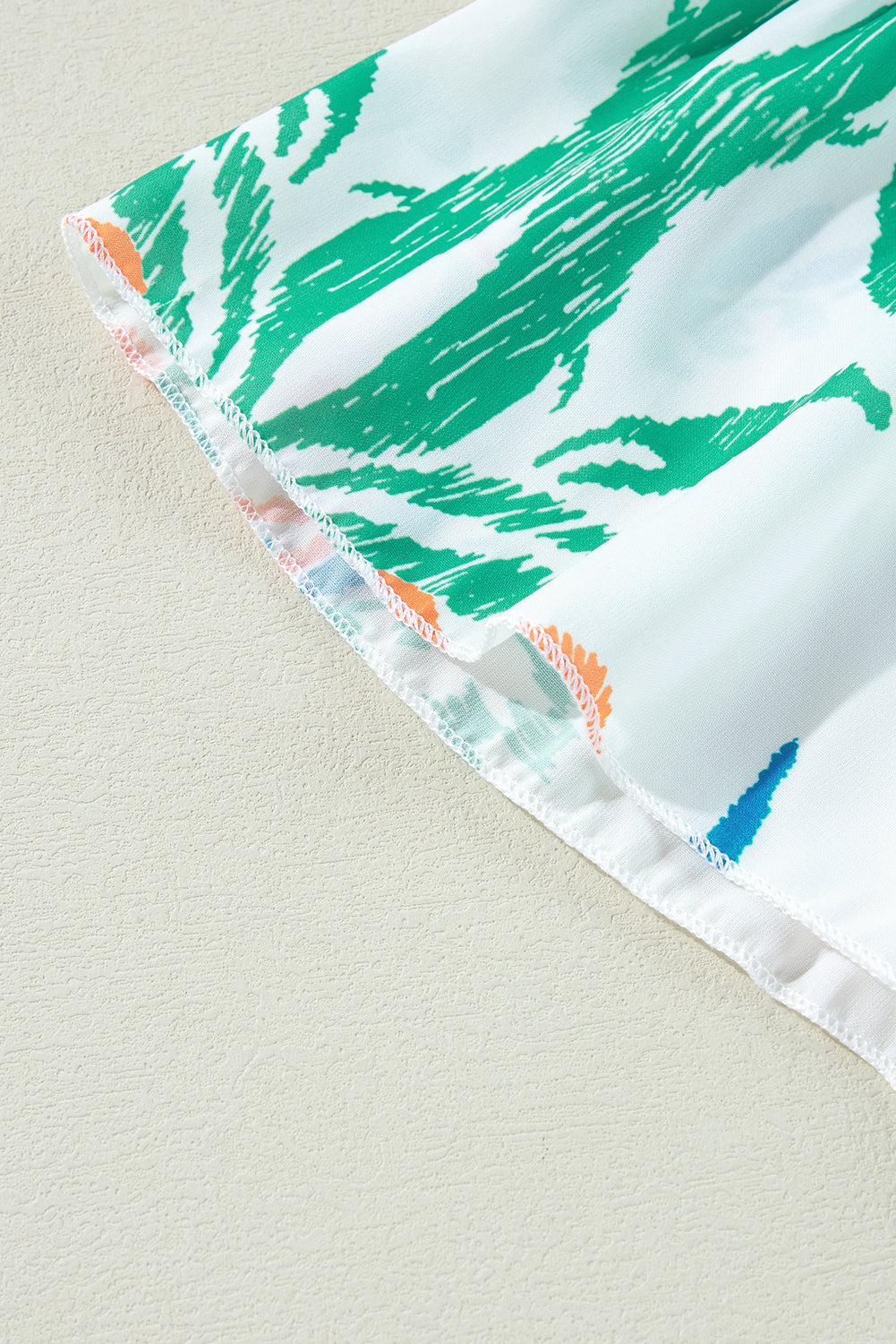 Women's Print Boho Button 3/4 Sleeve Tiered Babydoll Dress