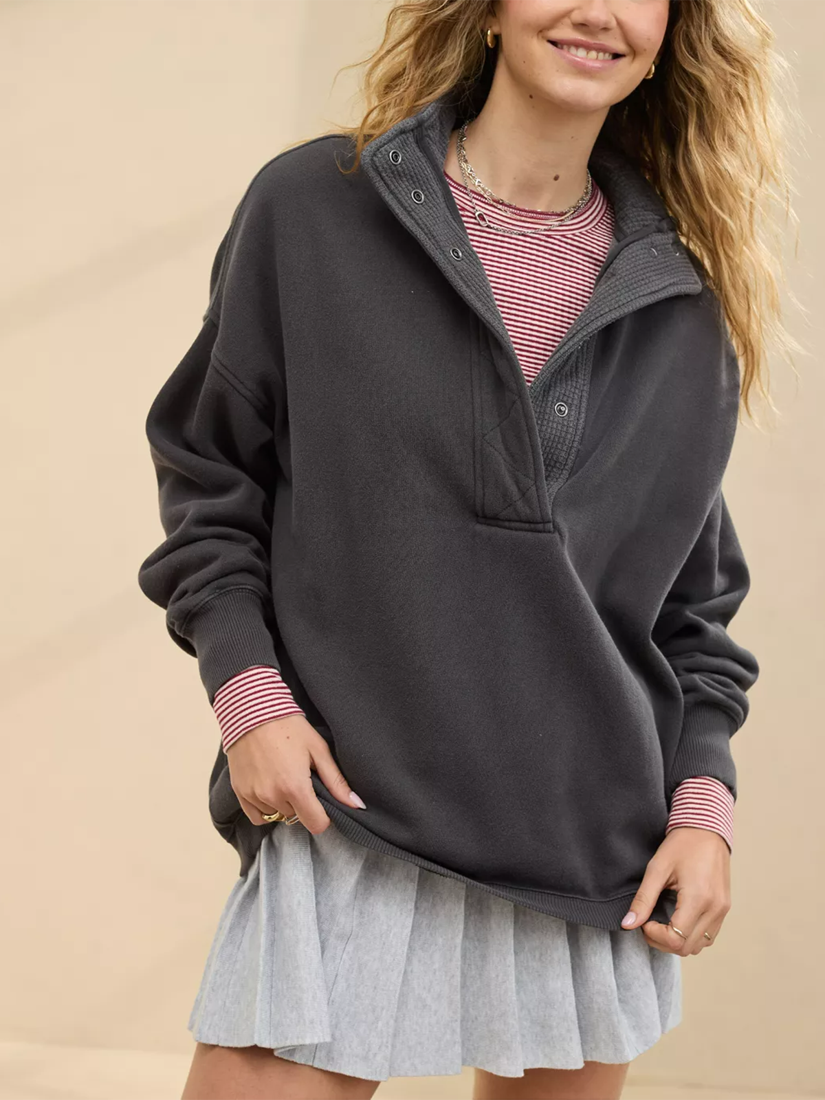 Limited time sale 🔥Quarter Snap Sweatshirt(Buy 2 Free Shipping)