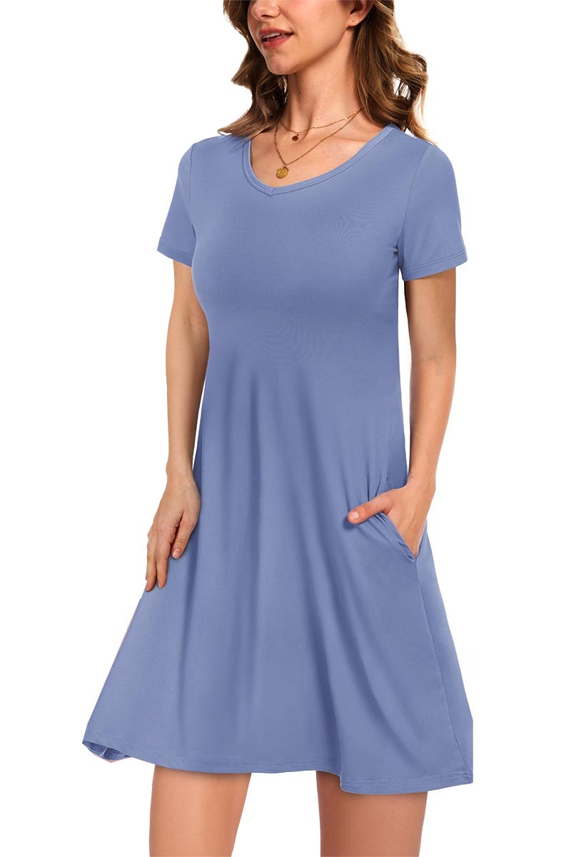 HOT SALE Women's Casual T-Shirt Dress with Pockets