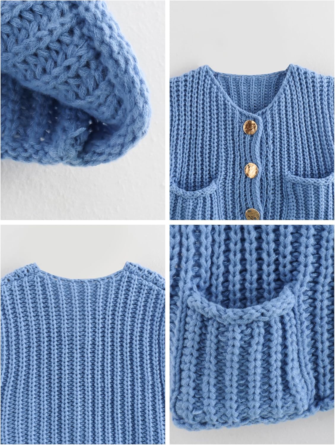 Super Soft Chic Cropped Knitted Chunky Sweater Vest