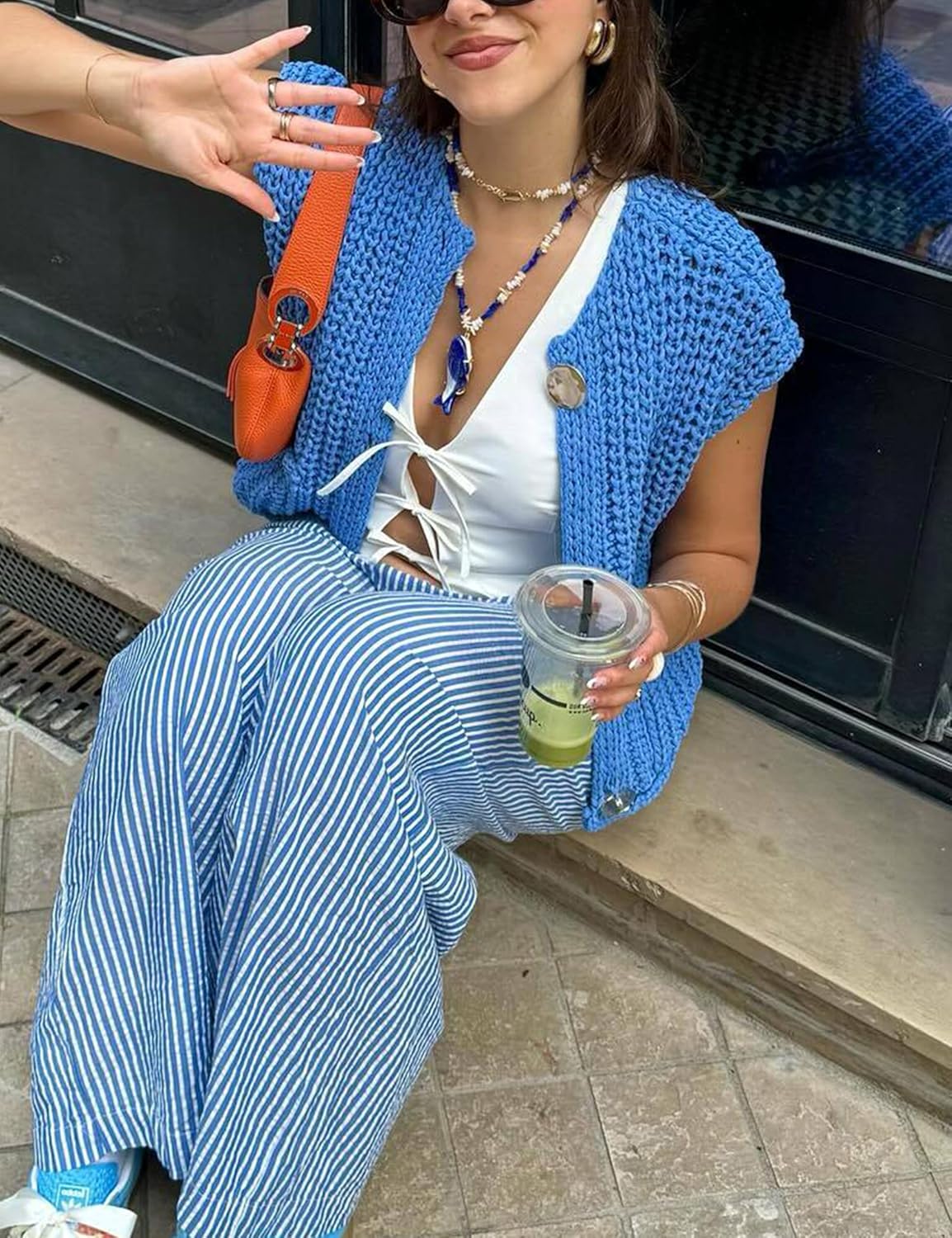 Super Soft Chic Cropped Knitted Chunky Sweater Vest