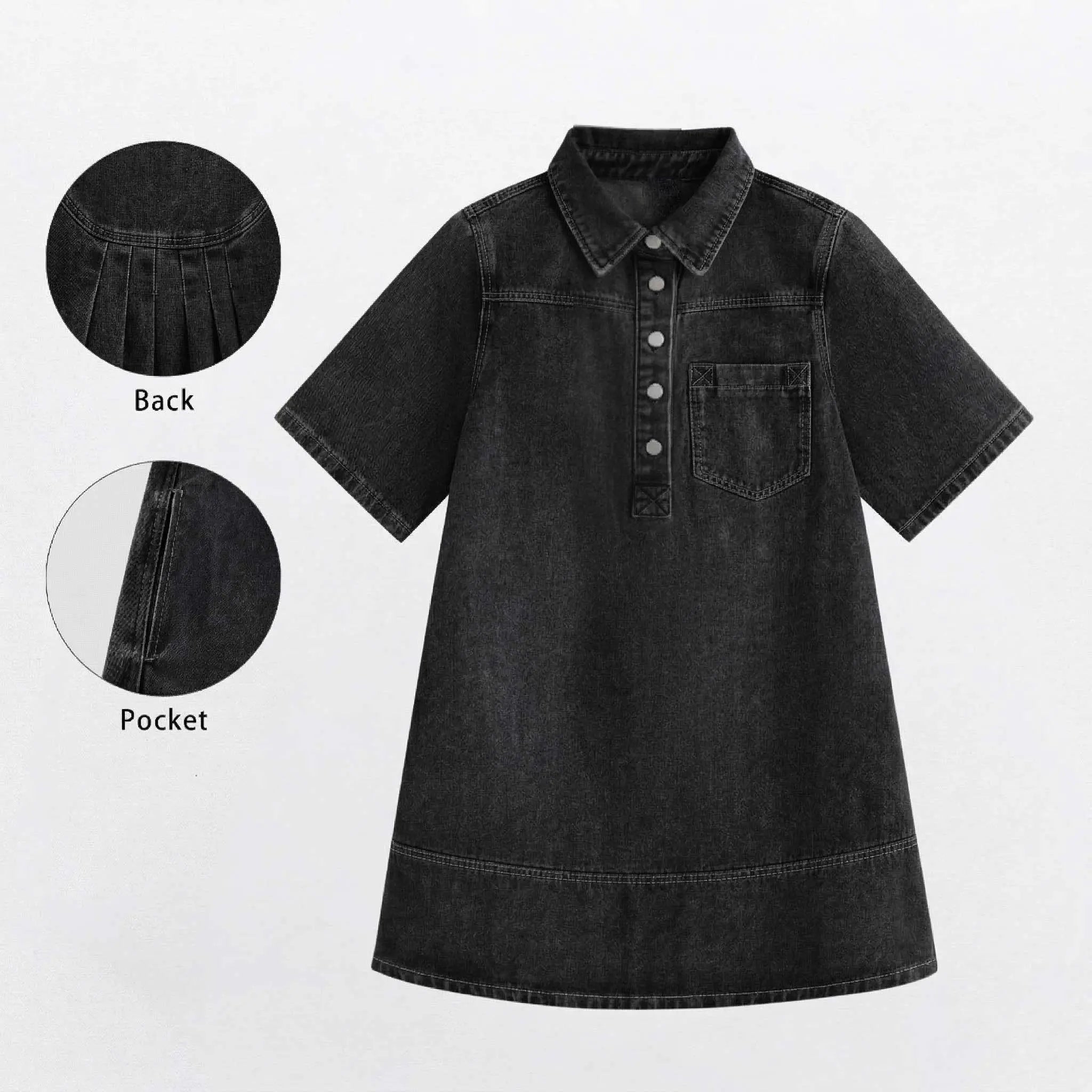 Women's Denim Shirt Mini Dress