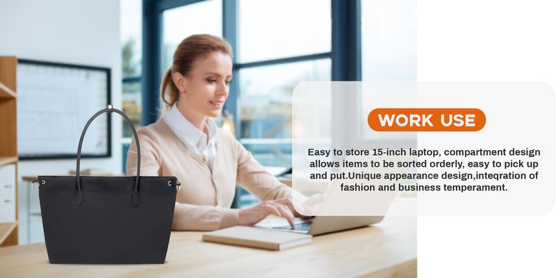 Versatile Large Capacity Tote Bag for Work & Travel Classic Black Shoulder Bag with Easy Carry Handles Perfect for Everyday Use