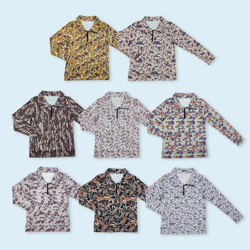 Women's camouflage hunting season pullover top