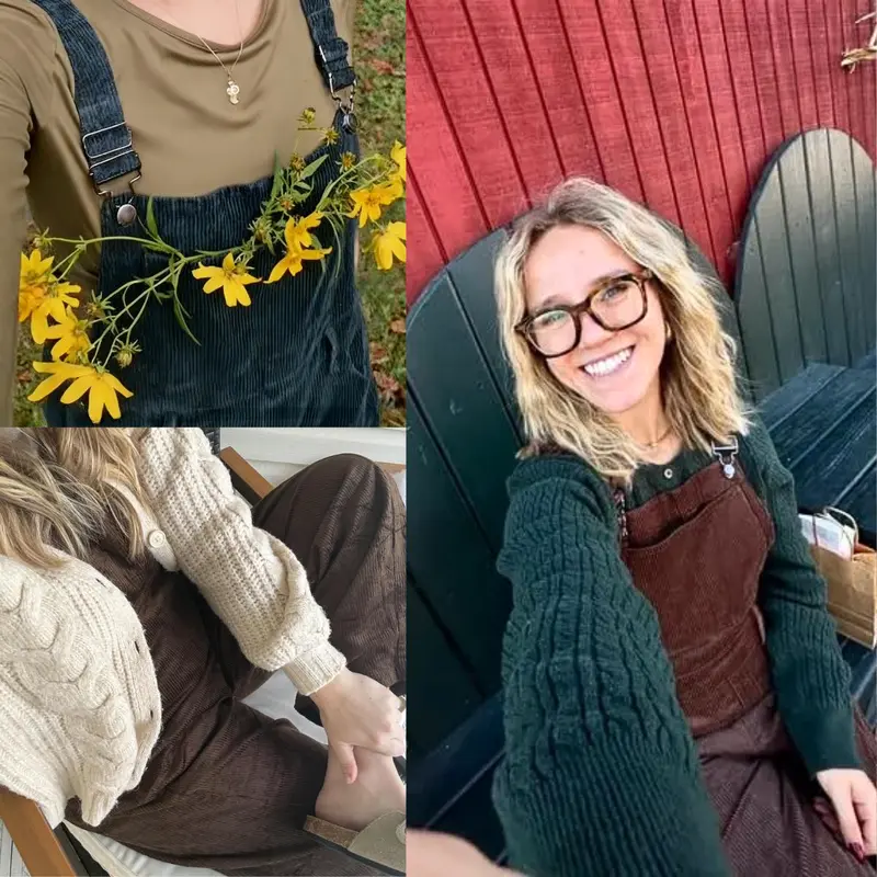 Women's Oversized Corduroy Overalls – Relaxed-Fit Wide-Leg Dungarees for Casual Daily Wear