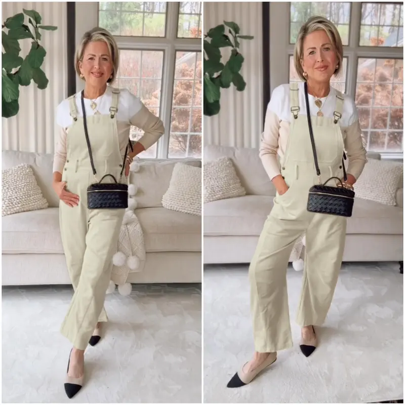 Women's Oversized Corduroy Overalls – Relaxed-Fit Wide-Leg Dungarees for Casual Daily Wear