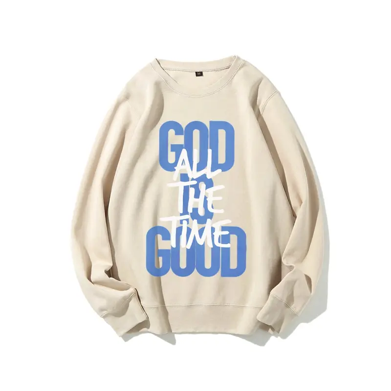 "God Is Good All the Time" Letter Sweatshirt