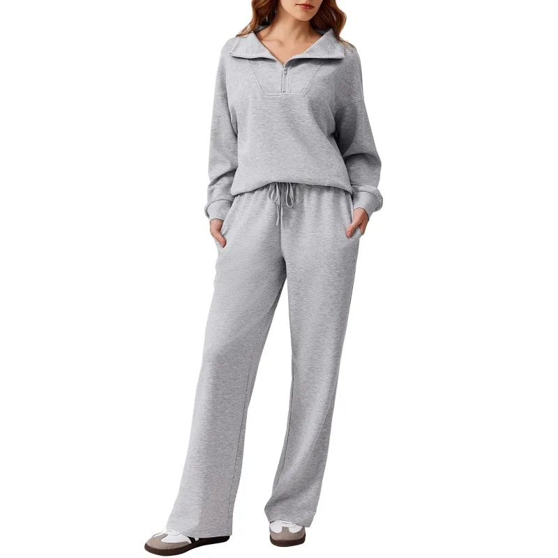 Oversized Sweatshirt Wide Leg Pants Two Piece Set (Buy 2 Free Shipping)