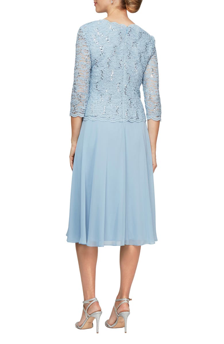 Jewel Neck Two-Piece Cocktail Dress