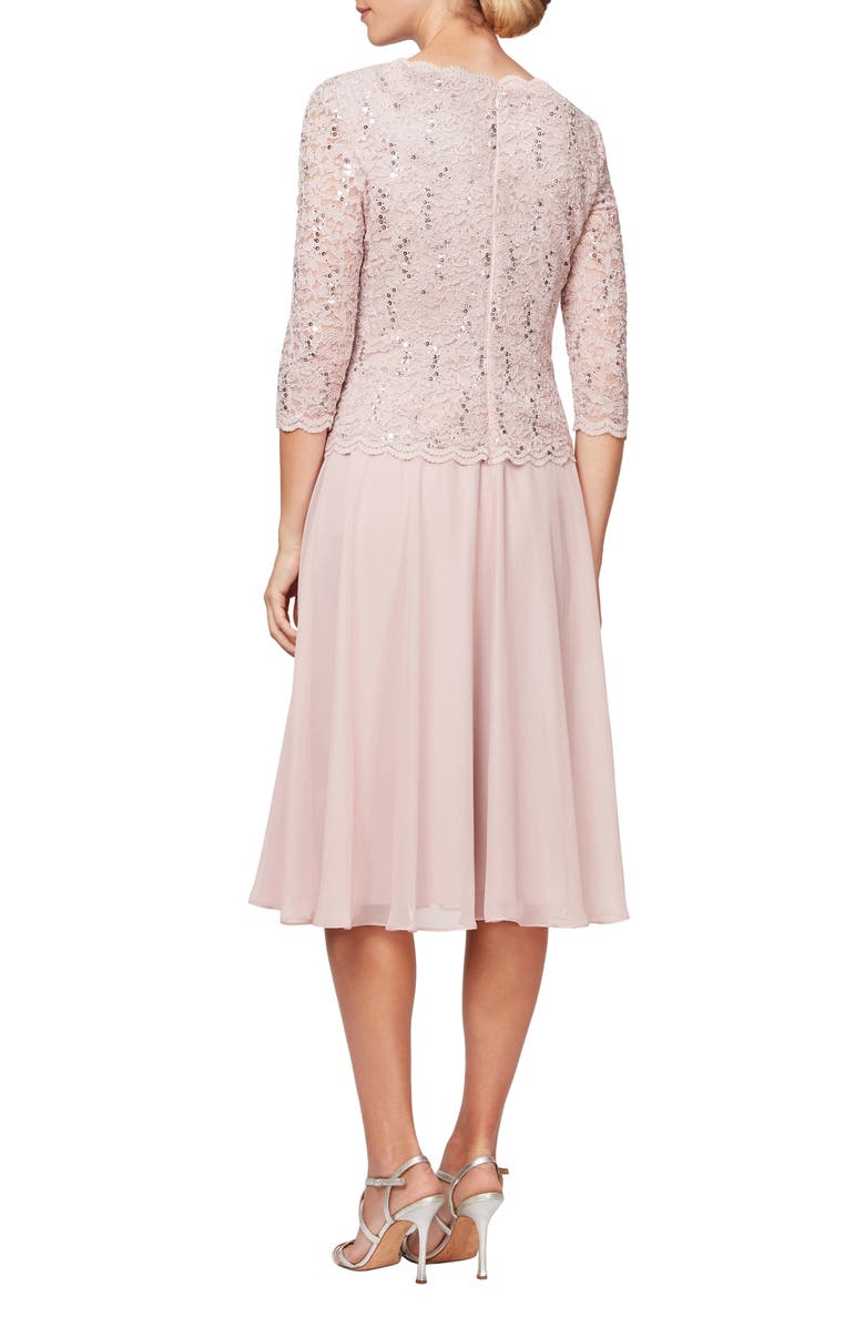 Jewel Neck Two-Piece Cocktail Dress