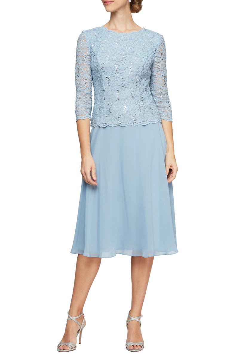Jewel Neck Two-Piece Cocktail Dress