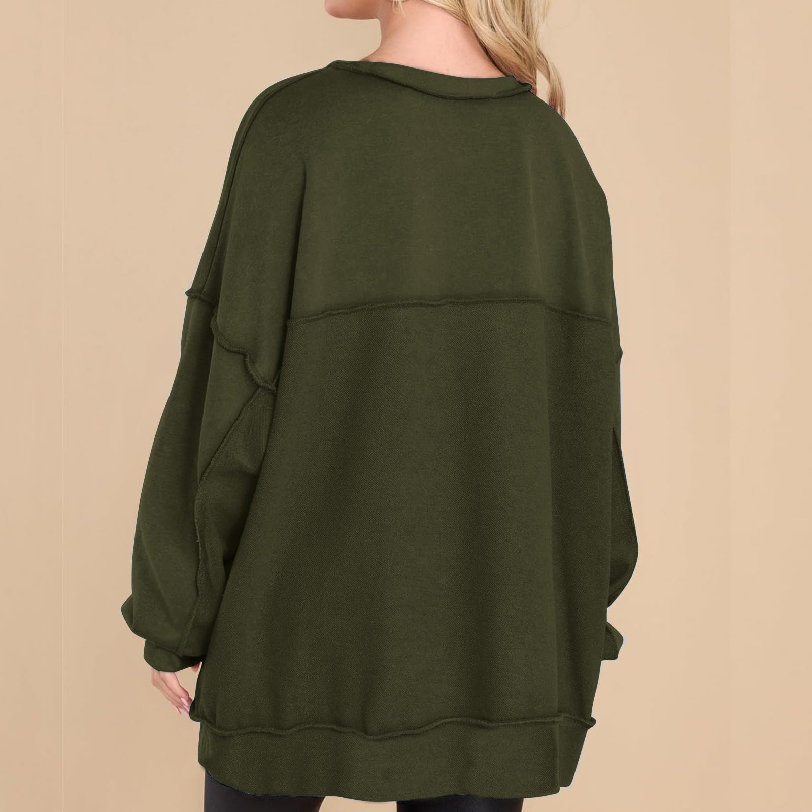 Oversized Henley Casual Buttoned Sweatshirt (Buy 2 Free Shipping)