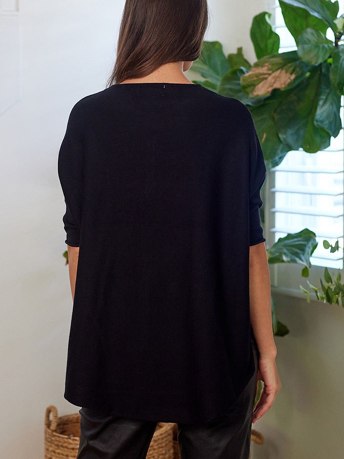 Super Soft Batwing Knit Half Sleeve Top 