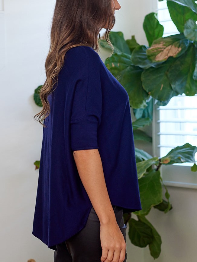 Super Soft Batwing Knit Half Sleeve Top 