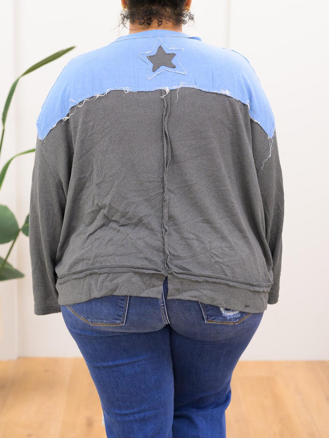 Women Oversized Star Graphic Sweatshirts 