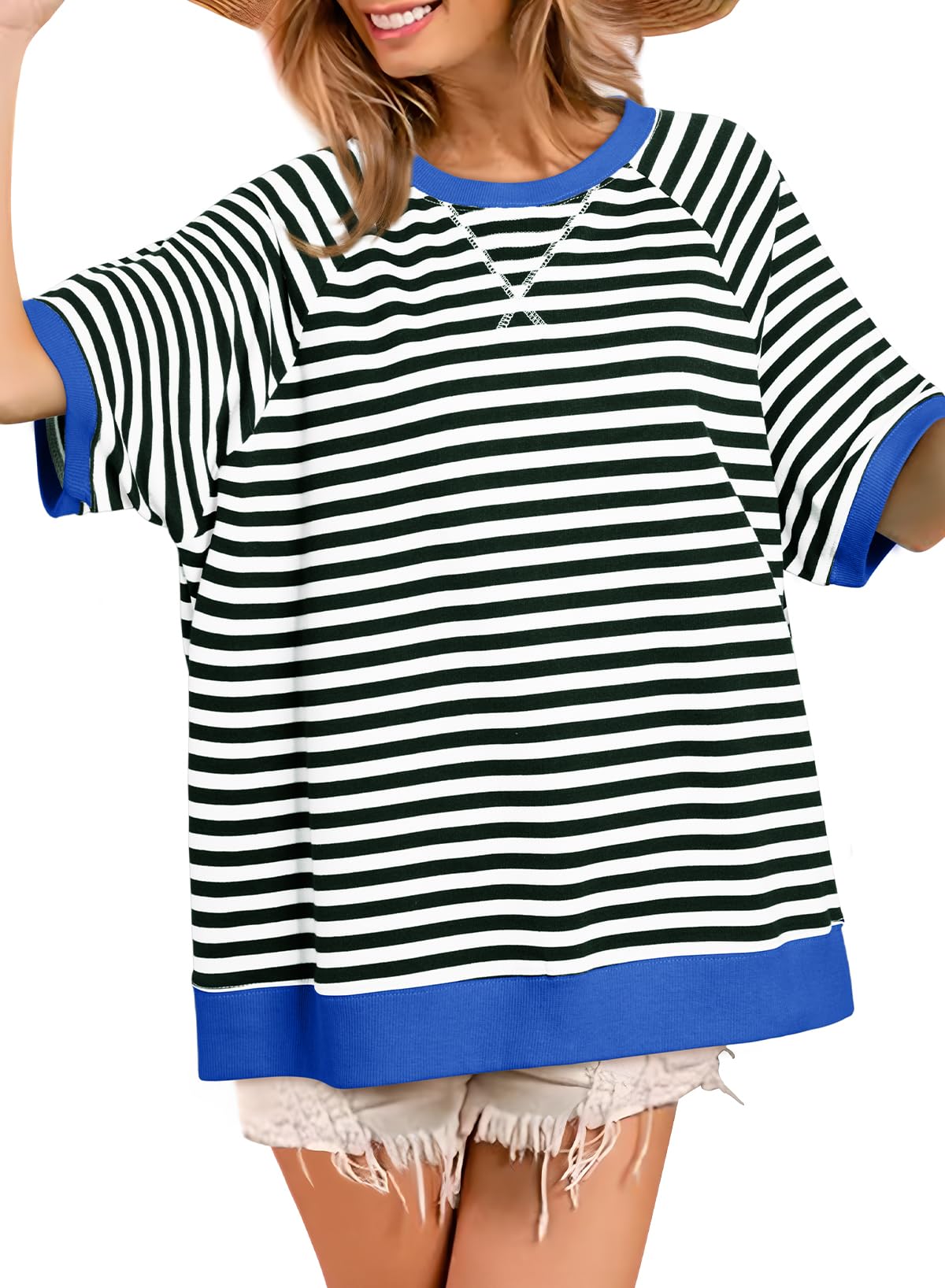 Oversized T Shirts for Women Casual Short Sleeve Summer Tops Tees