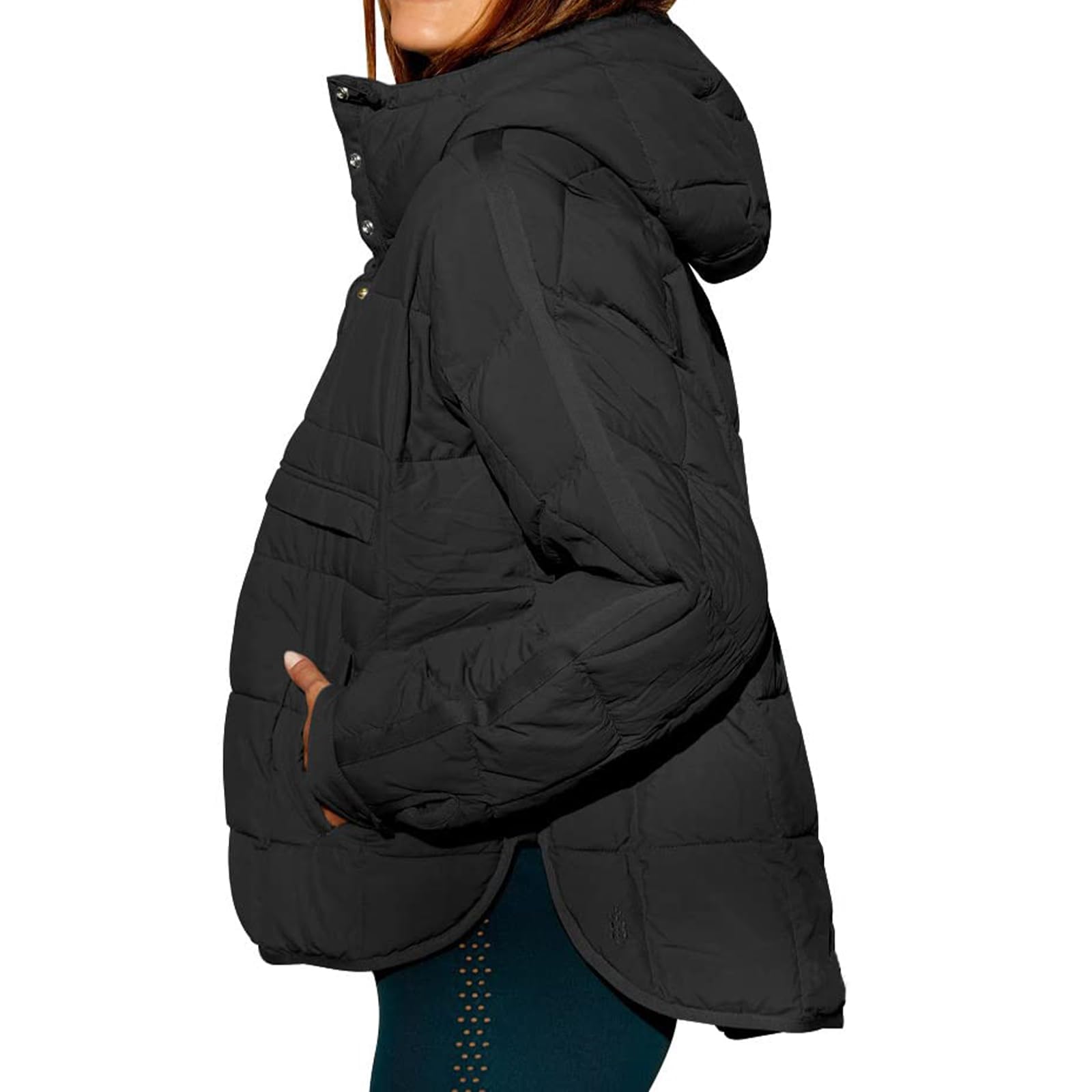 Women's Quilted Pullover Puffer Jacket 