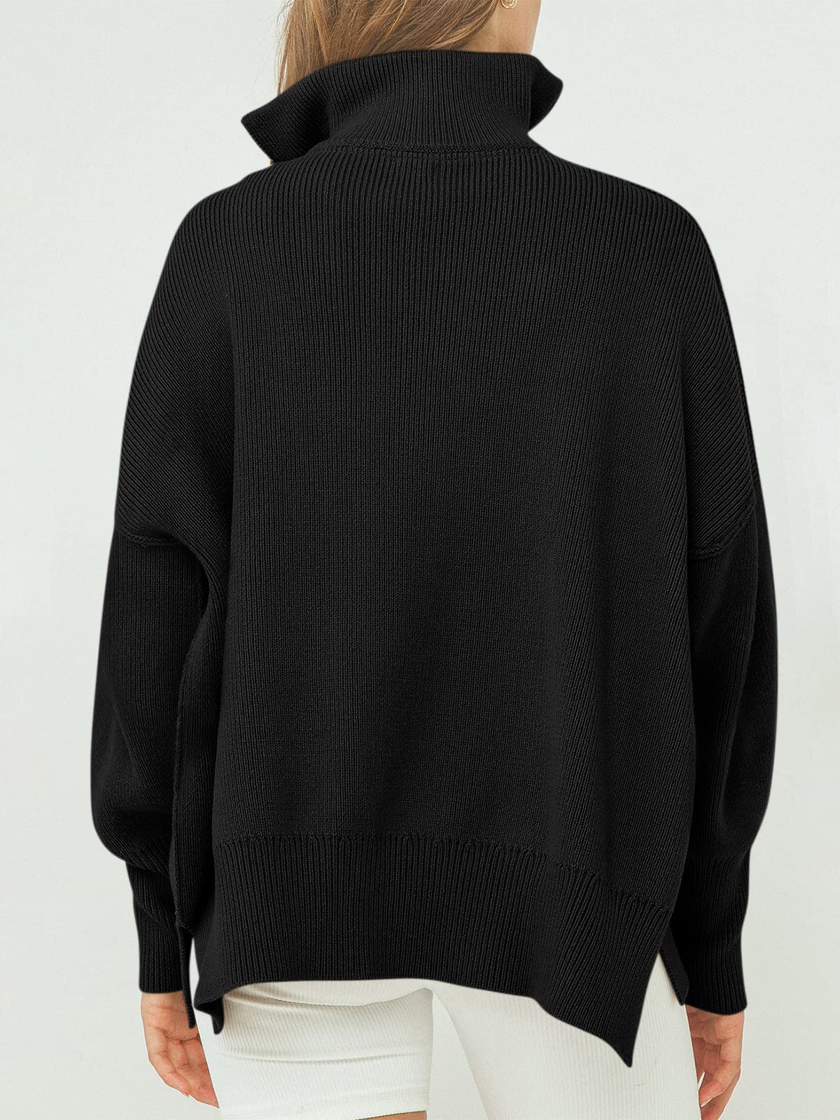 Women's Oversized Quarter Zip  Sweater Pullover