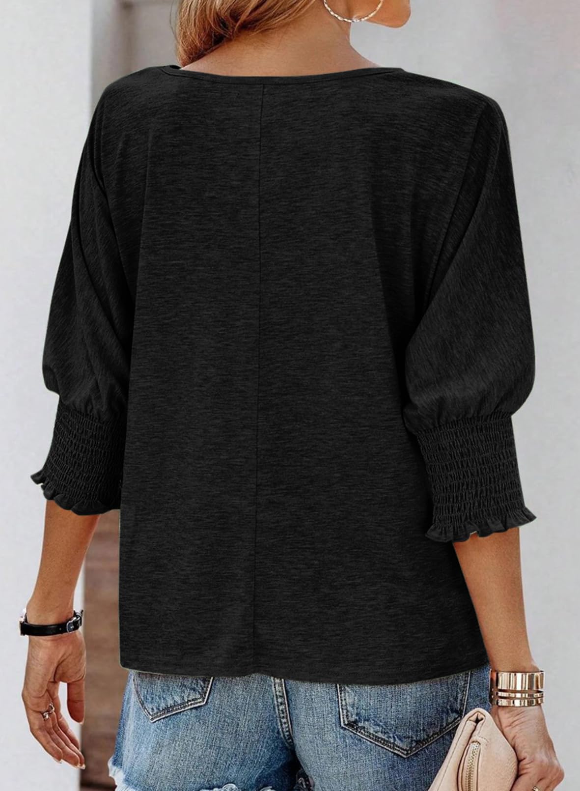 Women's Fashion 3/4 Sleeve Crewneck Basic Business T-Shirts (BUY 2 FREE SHIPPING!!!)