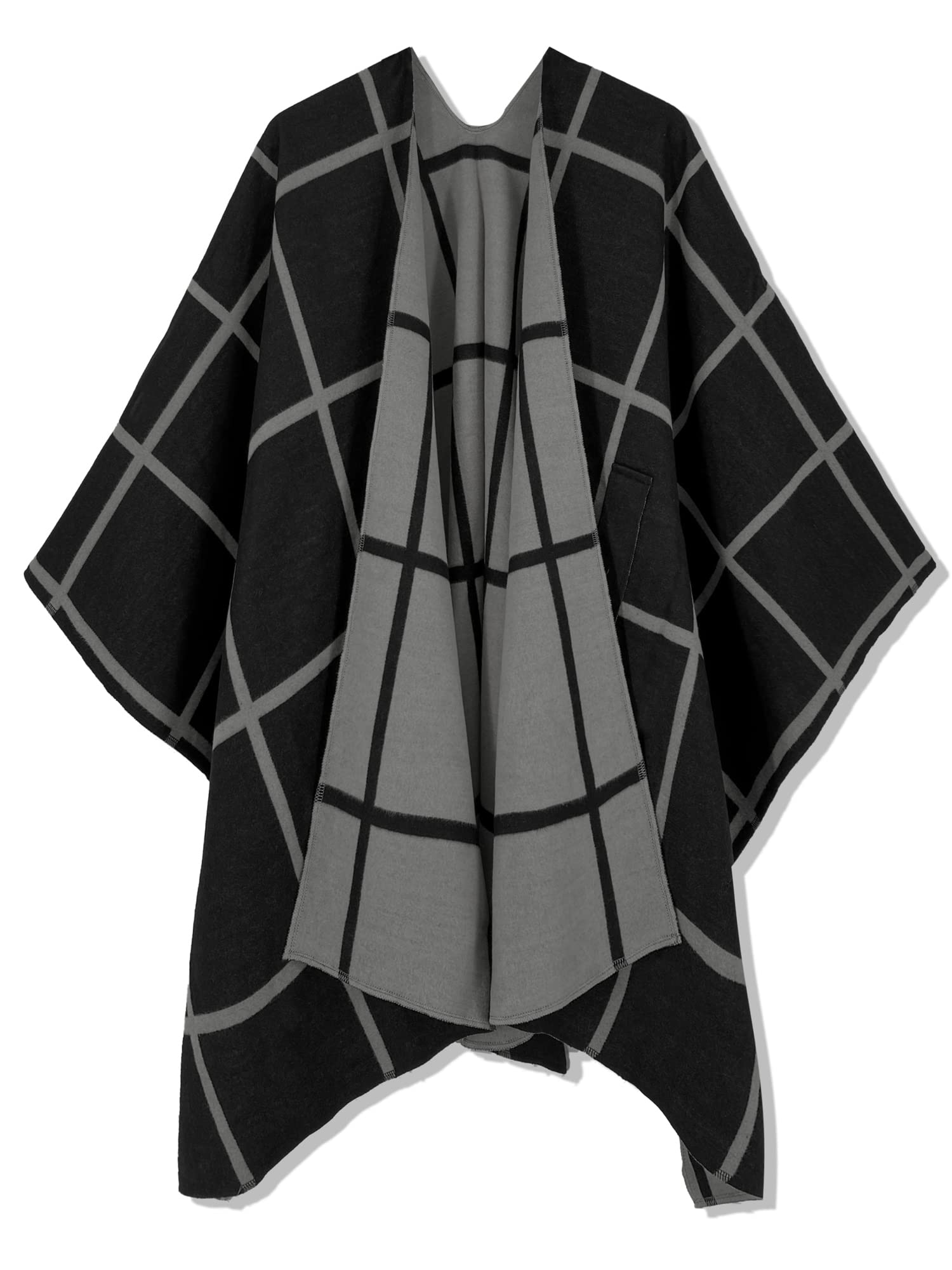 Women's Shawl Wrap Poncho Ruana Cape Open Front Cardigan Shawls