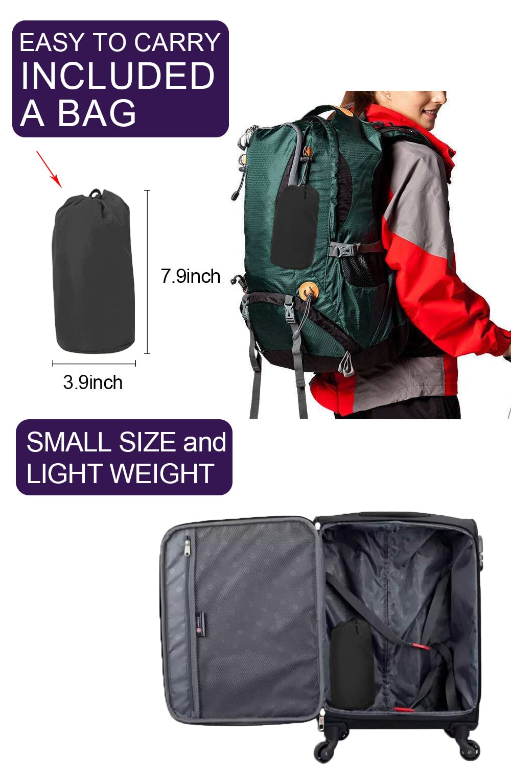 Women's Waterproof Lightweight Rain Jacket Active Outdoor Hooded Raincoat