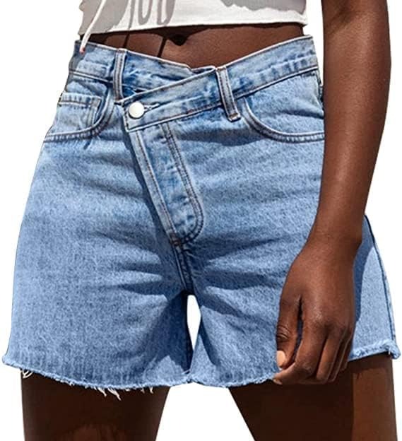 Womens Crossover Jean Shorts (BUY 2 FREE SHIPPING)