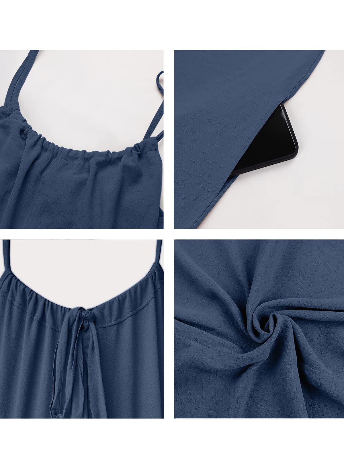 2024 Summer New Women's Adjustable Spaghetti Straps Wide Leg Baggy Overalls(40% OFF!!!)